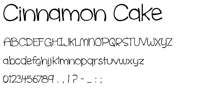 cinnamon cake font